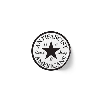 Free Oppression - Sticker Roll - Antifascist Americans United & Strong – Round Sticker Roll