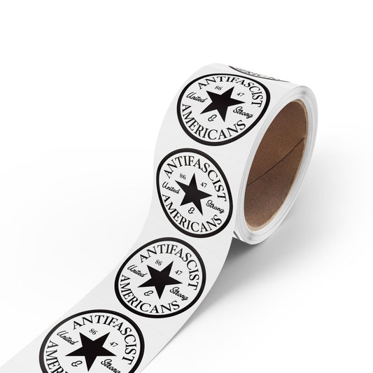 Free Oppression - Sticker Roll - Antifascist Americans United & Strong – Round Sticker Roll