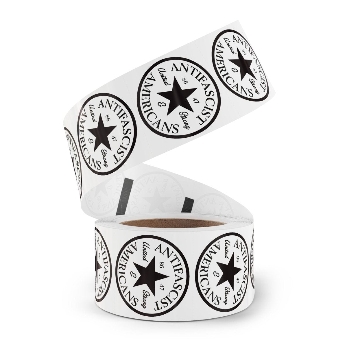 Free Oppression - Sticker Roll - Antifascist Americans United & Strong – Round Sticker Roll