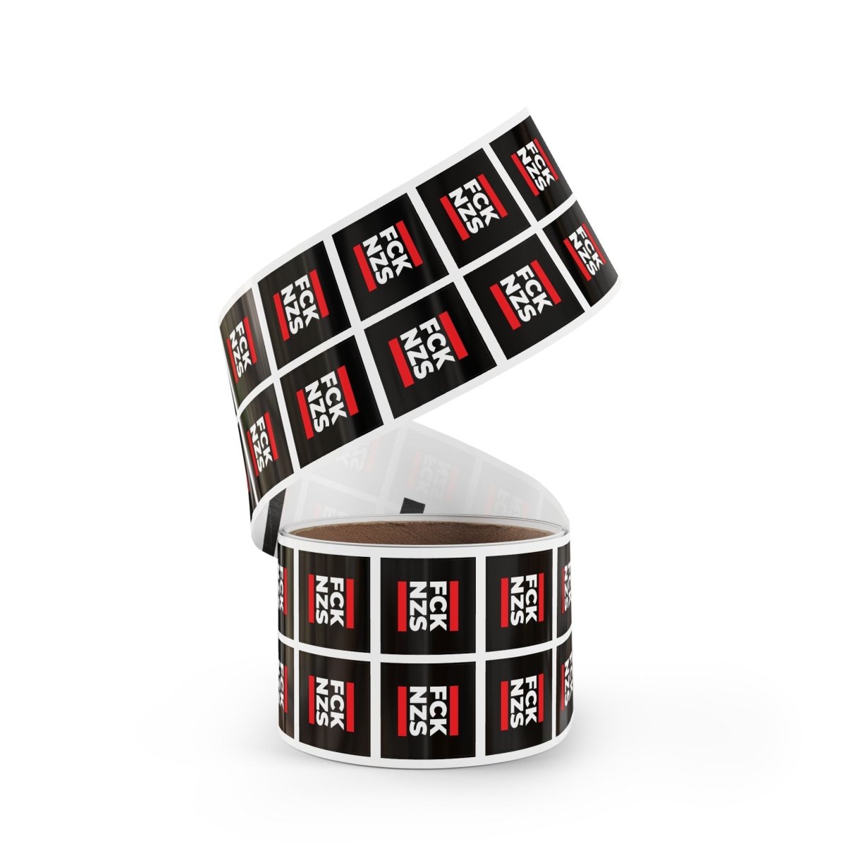 Free Oppression - Sticker Roll - FCK NZS - Square Vinyl Sticker Label Rolls - Anti Trump Protest "No Kings" Antifascist Decals