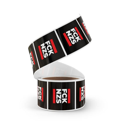 Free Oppression - Sticker Roll - FCK NZS - Square Vinyl Sticker Label Rolls - Anti Trump Protest "No Kings" Antifascist Decals