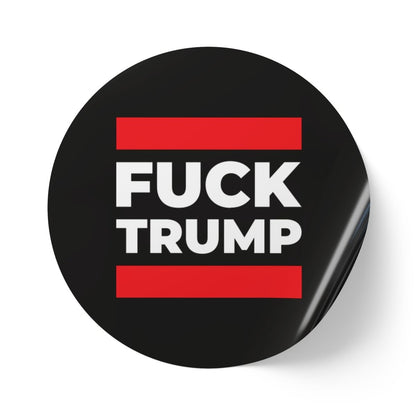 Free Oppression - Sticker Roll - F**k Trump – Round Sticker Roll