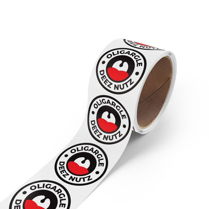 Free Oppression - Sticker Roll - Oligargle Deez Nutz – Round Sticker Roll