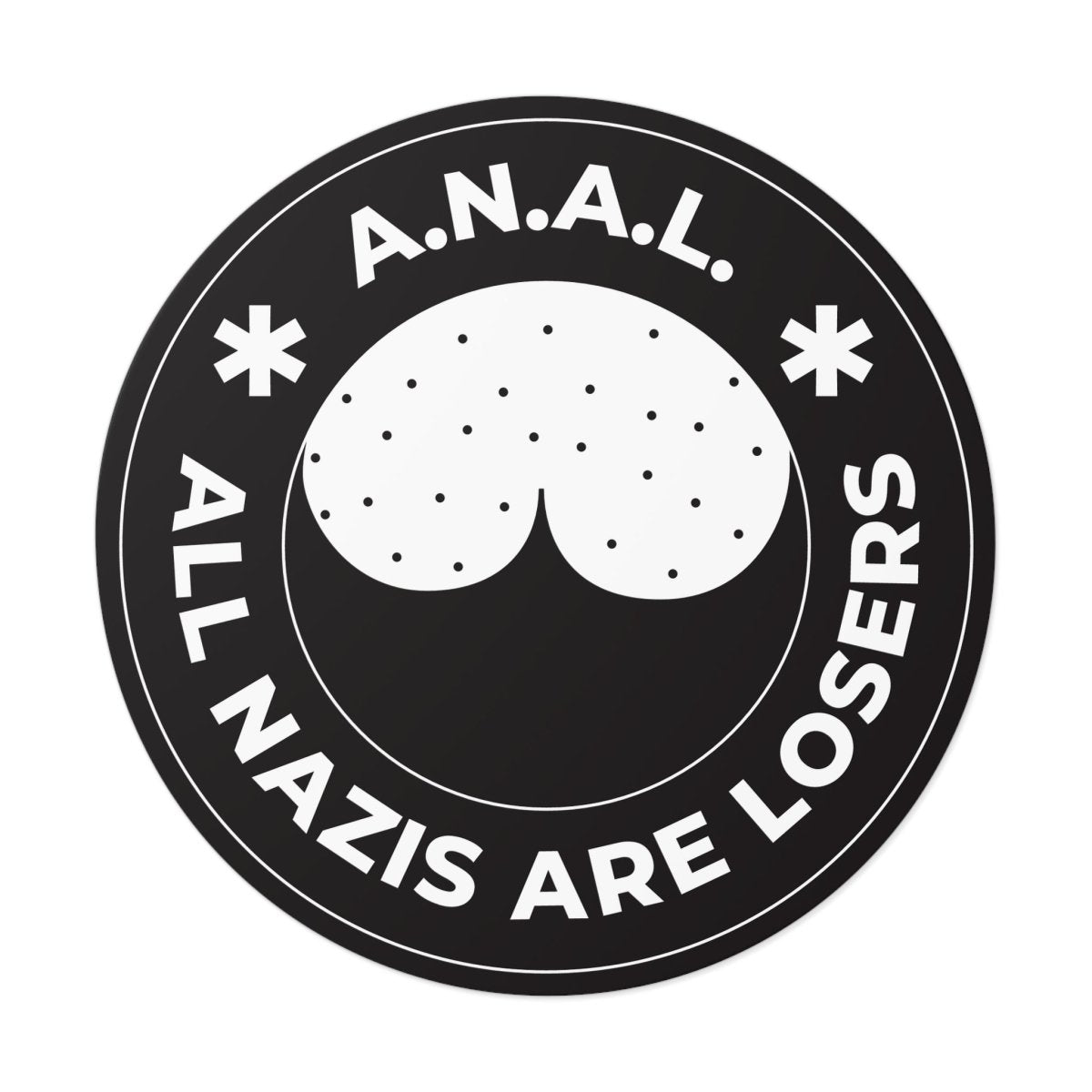 Free Oppression - Stickers - All Nazis Are Losers – Round Vinyl Sticker
