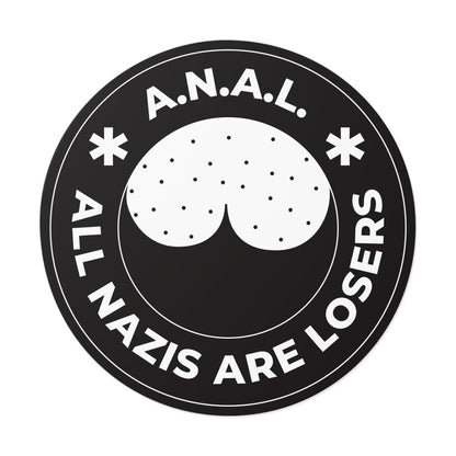 Free Oppression - Stickers - All Nazis Are Losers – Round Vinyl Sticker