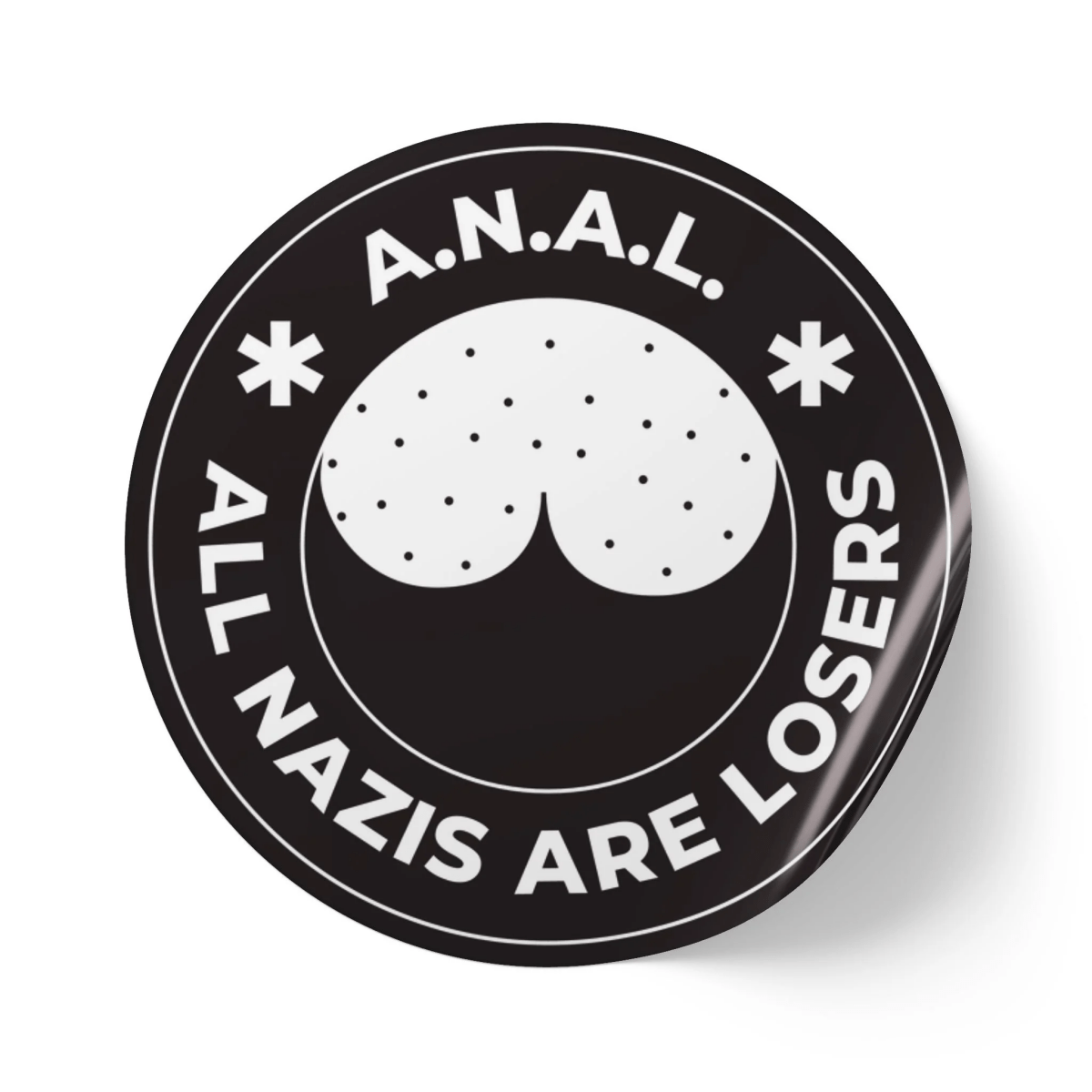 Free Oppression - Stickers - All Nazis Are Losers – Round Vinyl Sticker