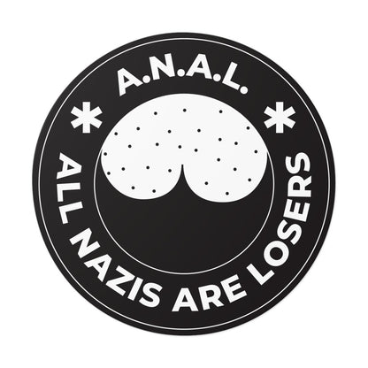Free Oppression - Stickers - All Nazis Are Losers – Round Vinyl Sticker