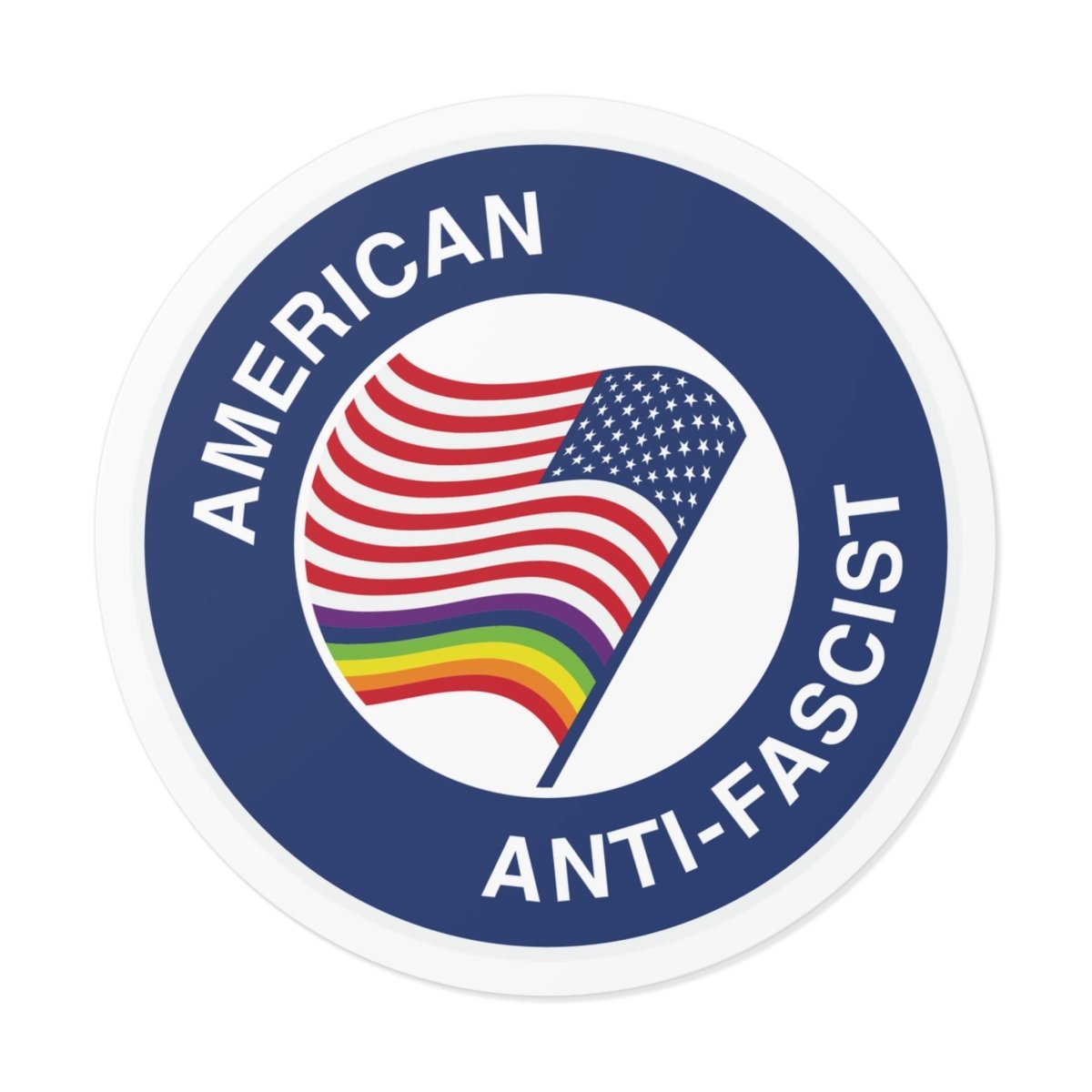 Free Oppression - Stickers - American Anti - Fascist – Round Vinyl Sticker