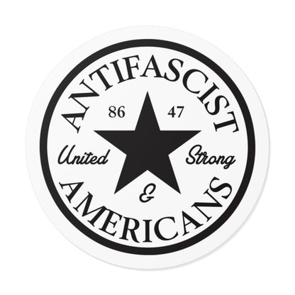 Free Oppression - Stickers - Antifascist Americans “United & Strong" – Round Vinyl Sticker