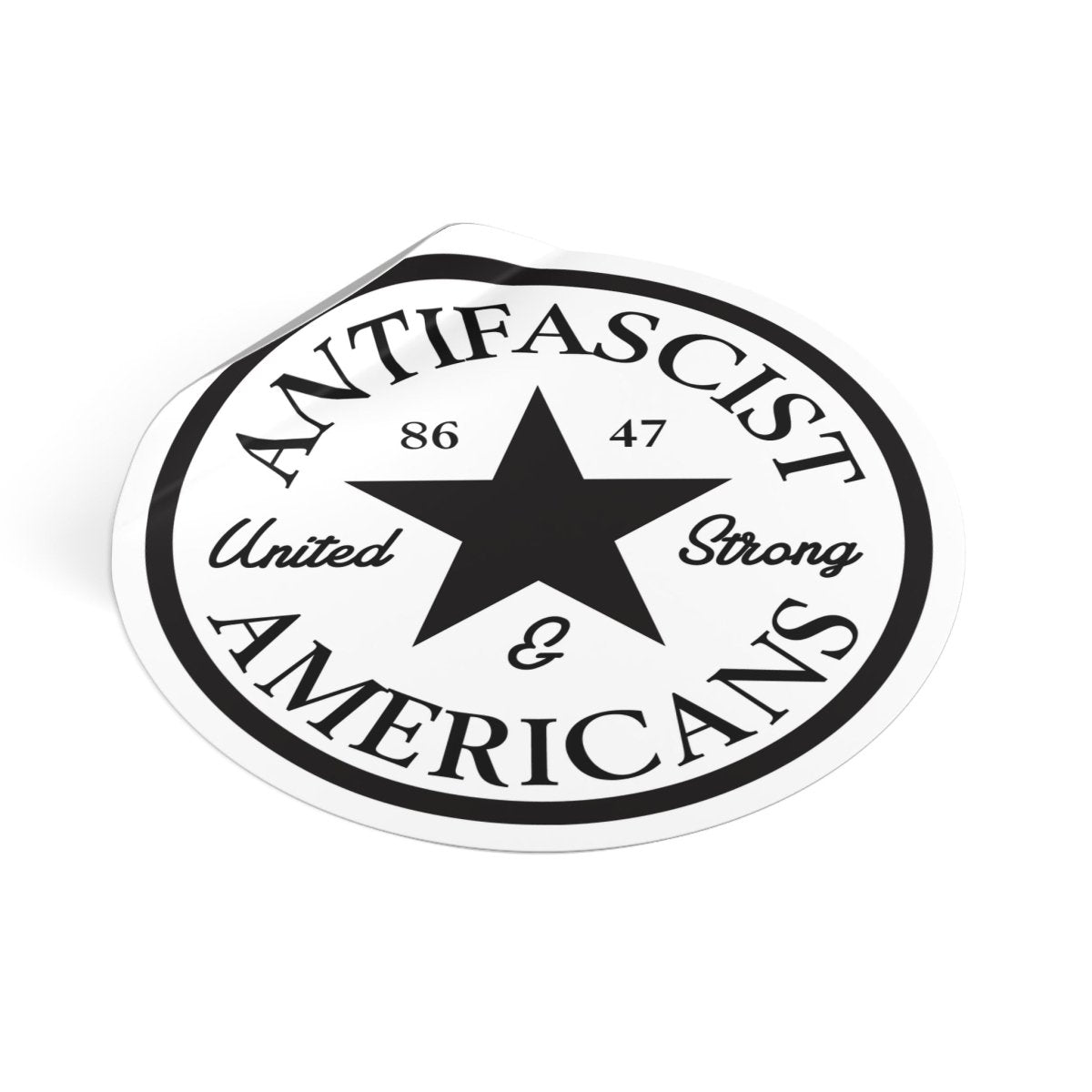 Free Oppression - Stickers - Antifascist Americans “United & Strong" – Round Vinyl Sticker