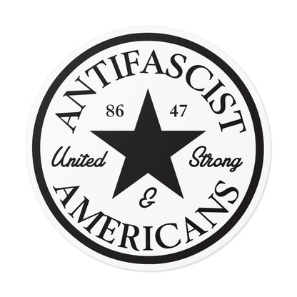Free Oppression - Stickers - Antifascist Americans “United & Strong" – Round Vinyl Sticker