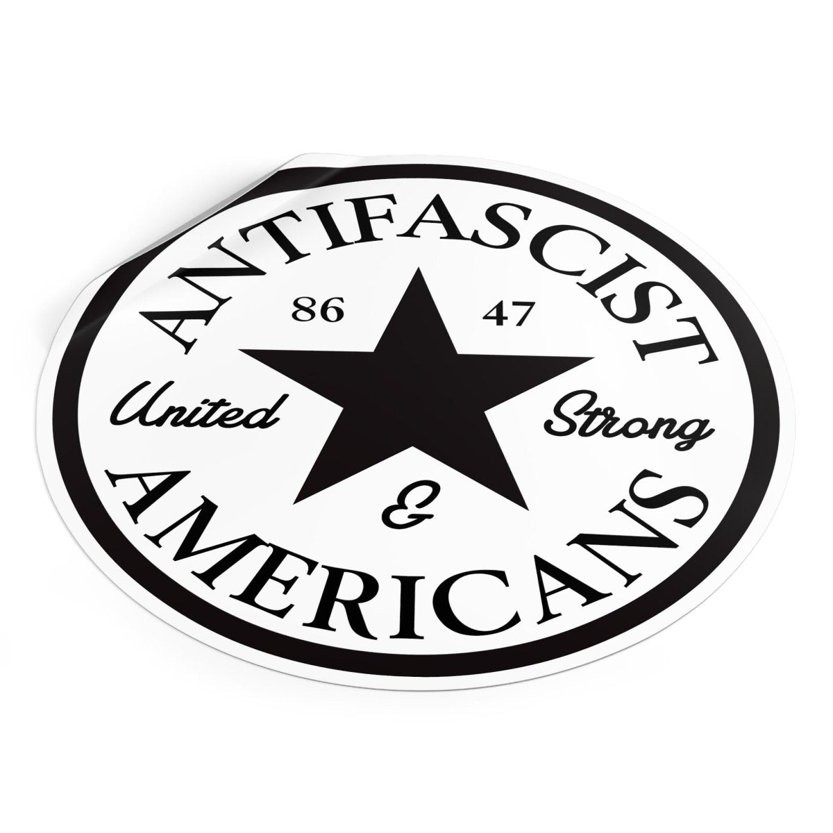 Free Oppression - Stickers - Antifascist Americans “United & Strong" – Round Vinyl Sticker
