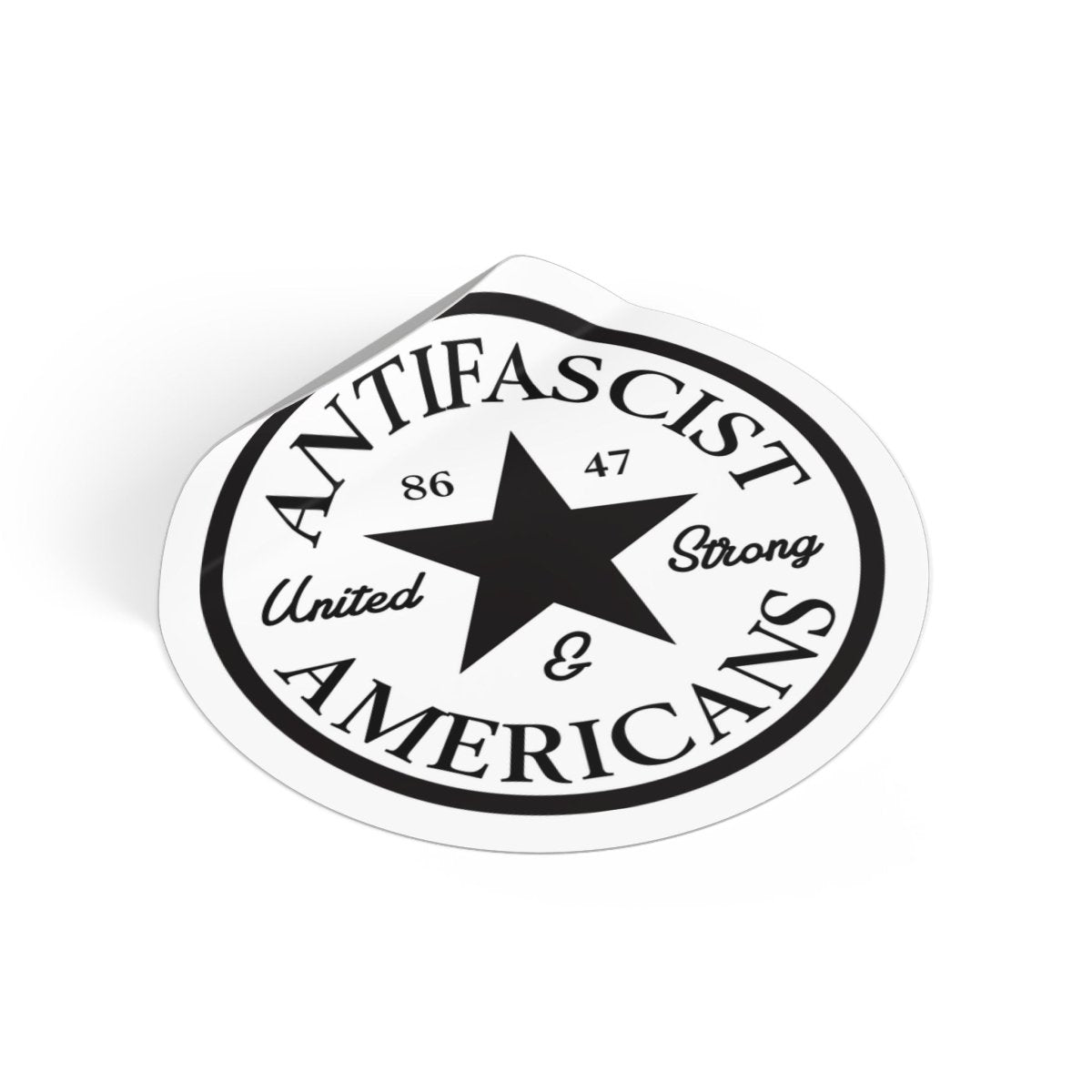 Free Oppression - Stickers - Antifascist Americans “United & Strong" – Round Vinyl Sticker