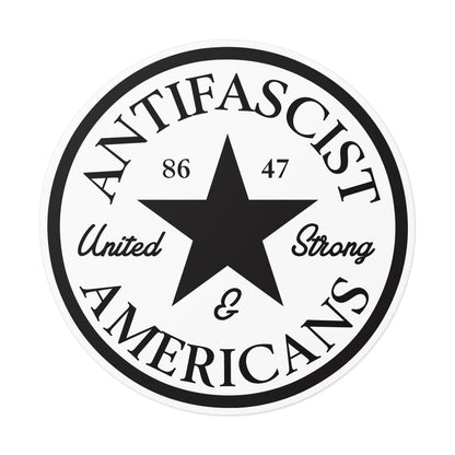 Free Oppression - Stickers - Antifascist Americans “United & Strong" – Round Vinyl Sticker