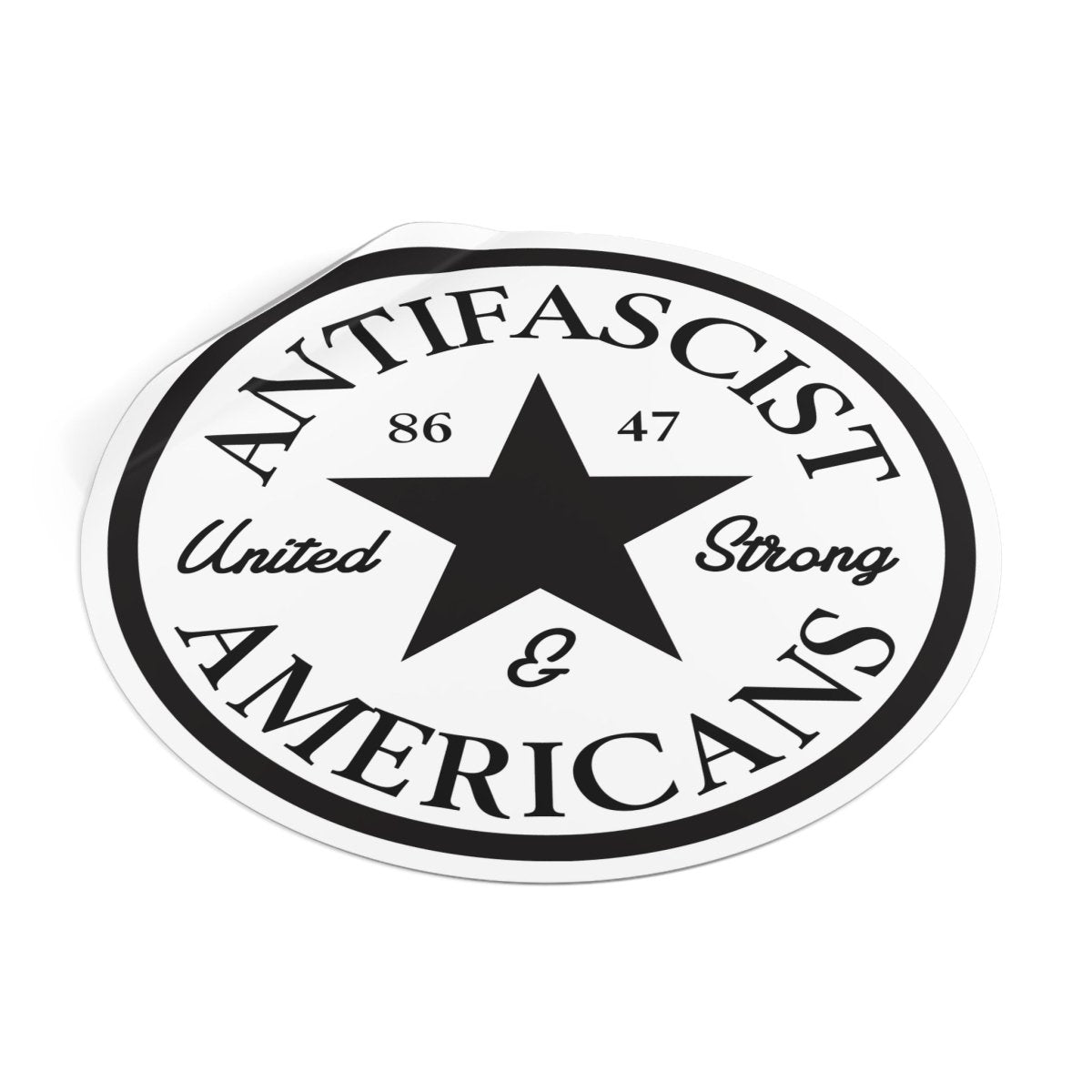 Free Oppression - Stickers - Antifascist Americans “United & Strong" – Round Vinyl Sticker