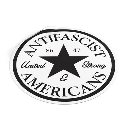 Free Oppression - Stickers - Antifascist Americans “United & Strong" – Round Vinyl Sticker