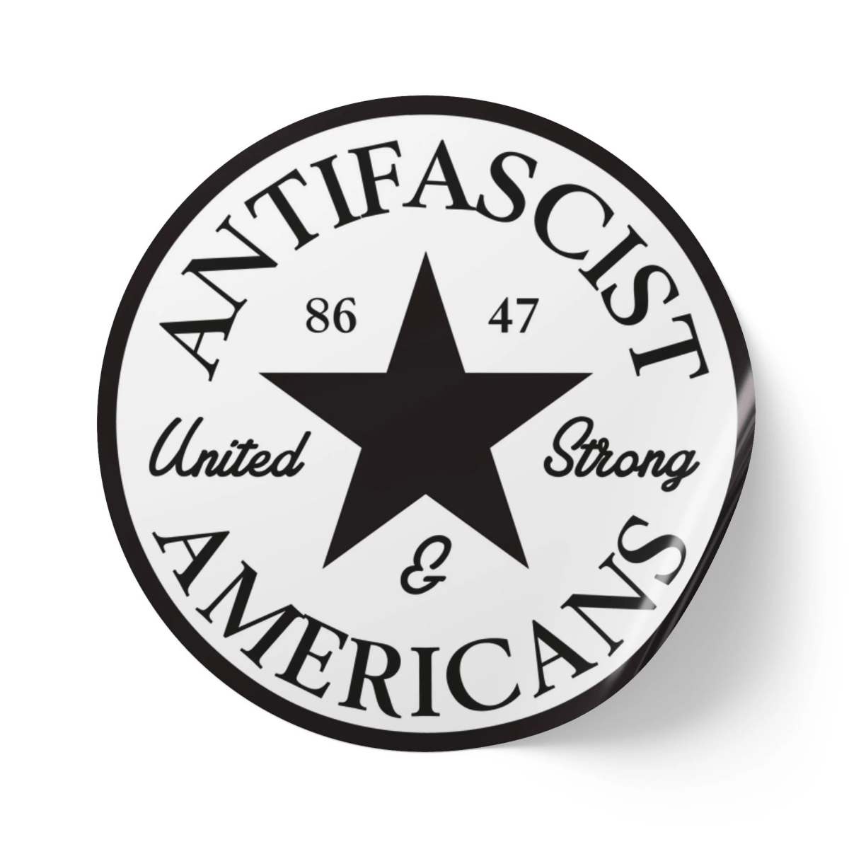 Free Oppression - Stickers - Antifascist Americans “United & Strong" – Round Vinyl Sticker