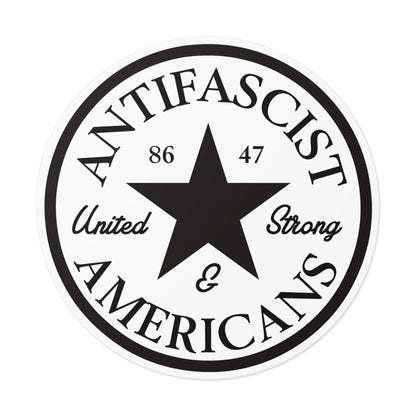 Free Oppression - Stickers - Antifascist Americans “United & Strong" – Round Vinyl Sticker
