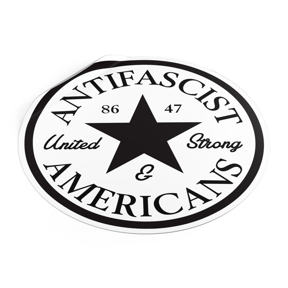 Free Oppression - Stickers - Antifascist Americans “United & Strong" – Round Vinyl Sticker
