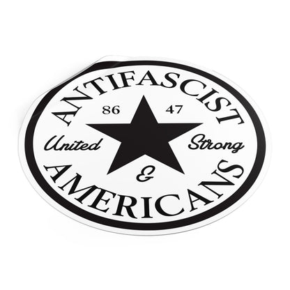 Free Oppression - Stickers - Antifascist Americans “United & Strong" – Round Vinyl Sticker