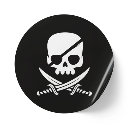 Free Oppression - Stickers - Pirate Skull – Round Vinyl Sticker