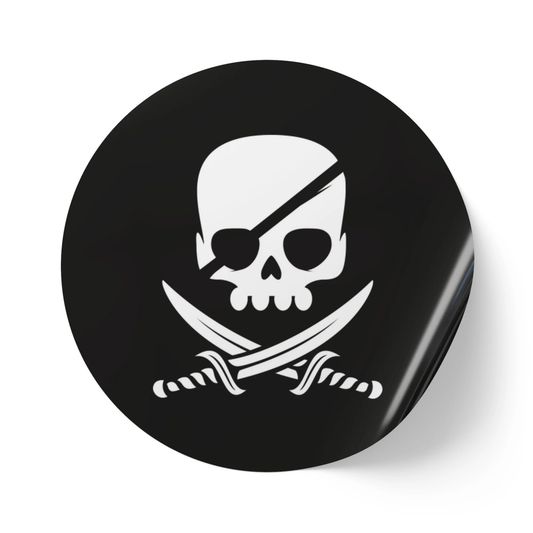 Free Oppression - Stickers - Pirate Skull – Round Vinyl Sticker