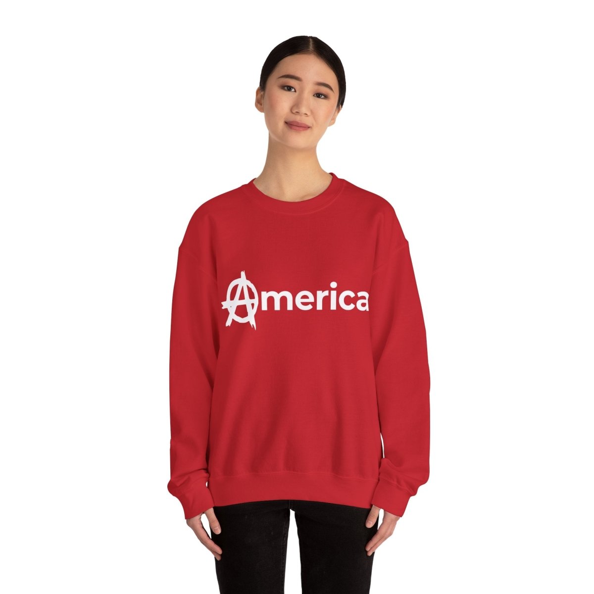 Free Oppression - Sweatshirt - America (Anarchy A) – Anti - Authoritarian Protest Sweatshirt