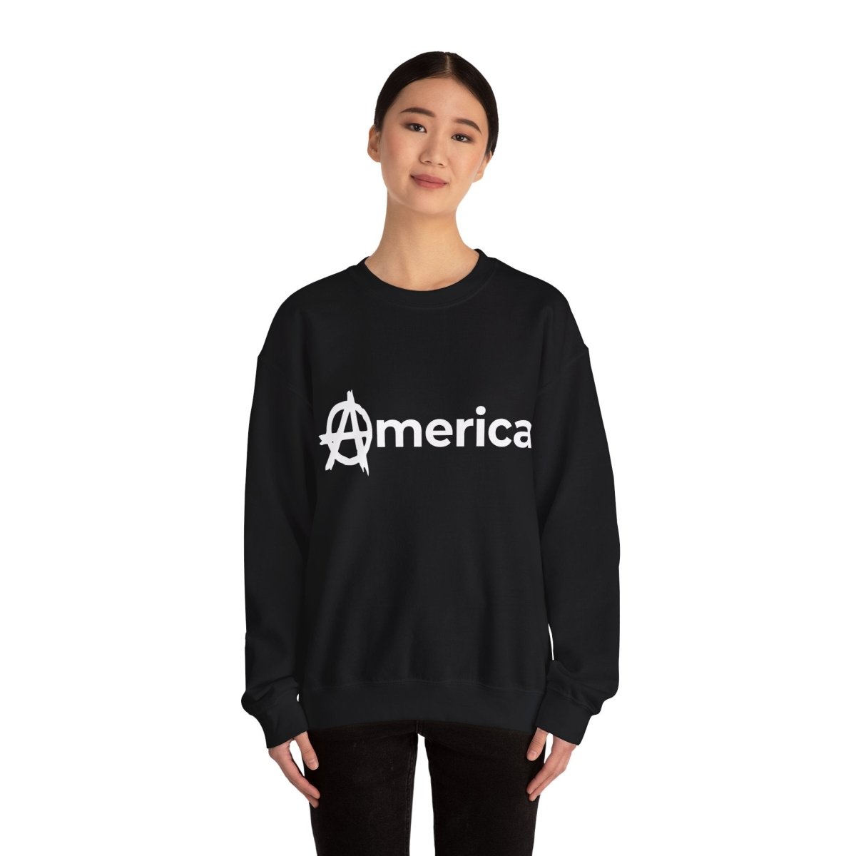 Free Oppression - Sweatshirt - America (Anarchy A) – Anti - Authoritarian Protest Sweatshirt
