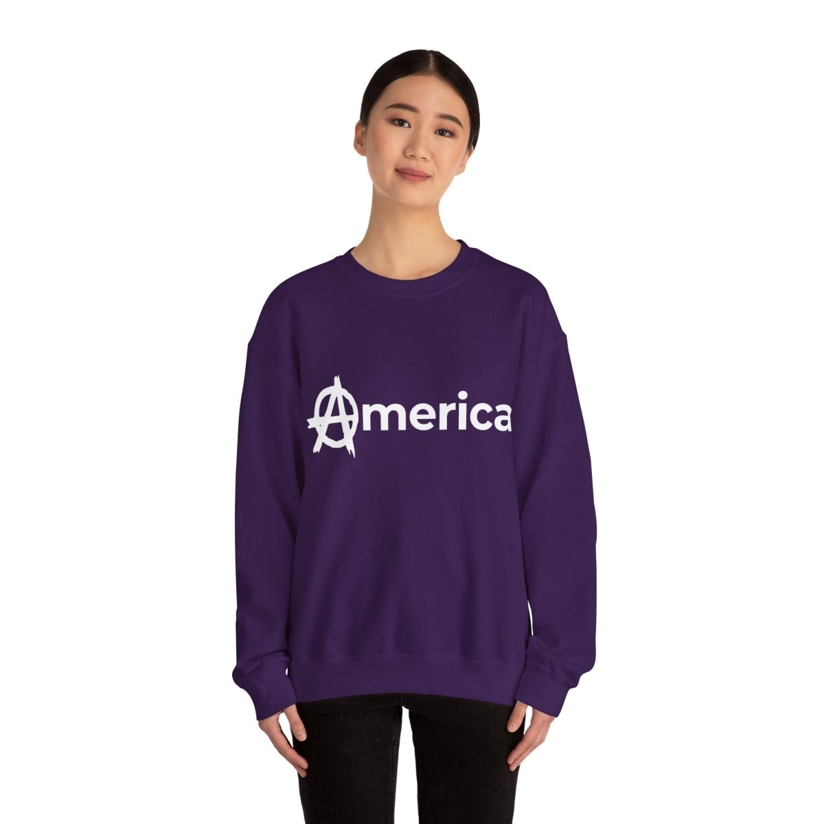 Free Oppression - Sweatshirt - America (Anarchy A) – Anti - Authoritarian Protest Sweatshirt
