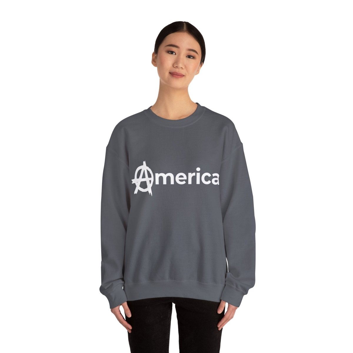 Free Oppression - Sweatshirt - America (Anarchy A) – Anti - Authoritarian Protest Sweatshirt