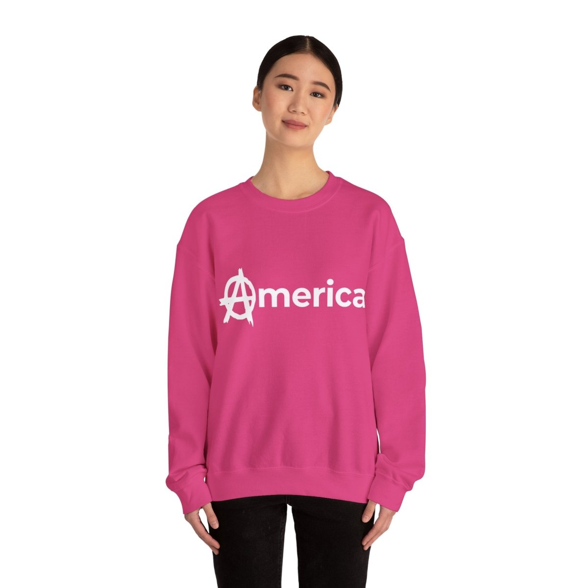 Free Oppression - Sweatshirt - America (Anarchy A) – Anti - Authoritarian Protest Sweatshirt