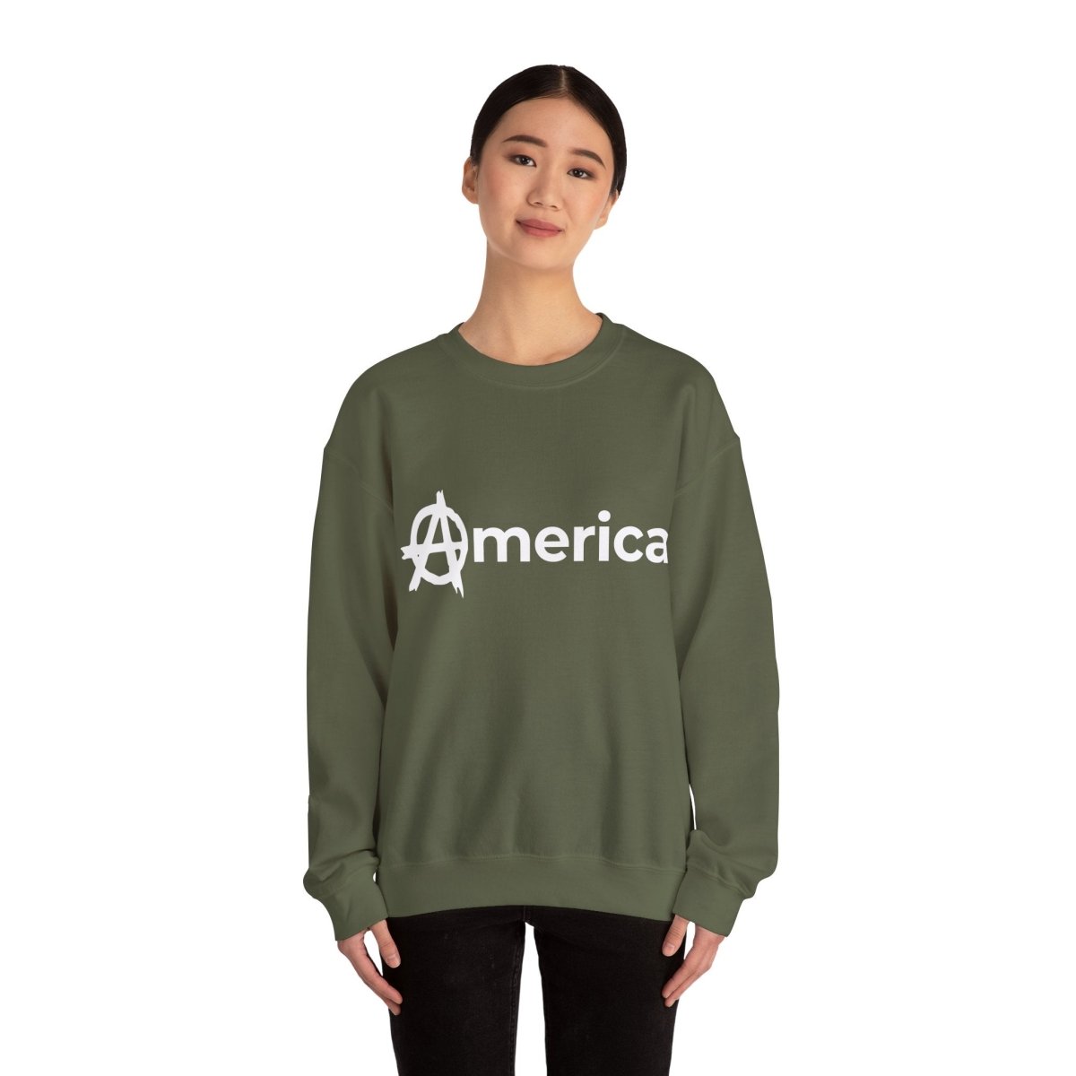Free Oppression - Sweatshirt - America (Anarchy A) – Anti - Authoritarian Protest Sweatshirt