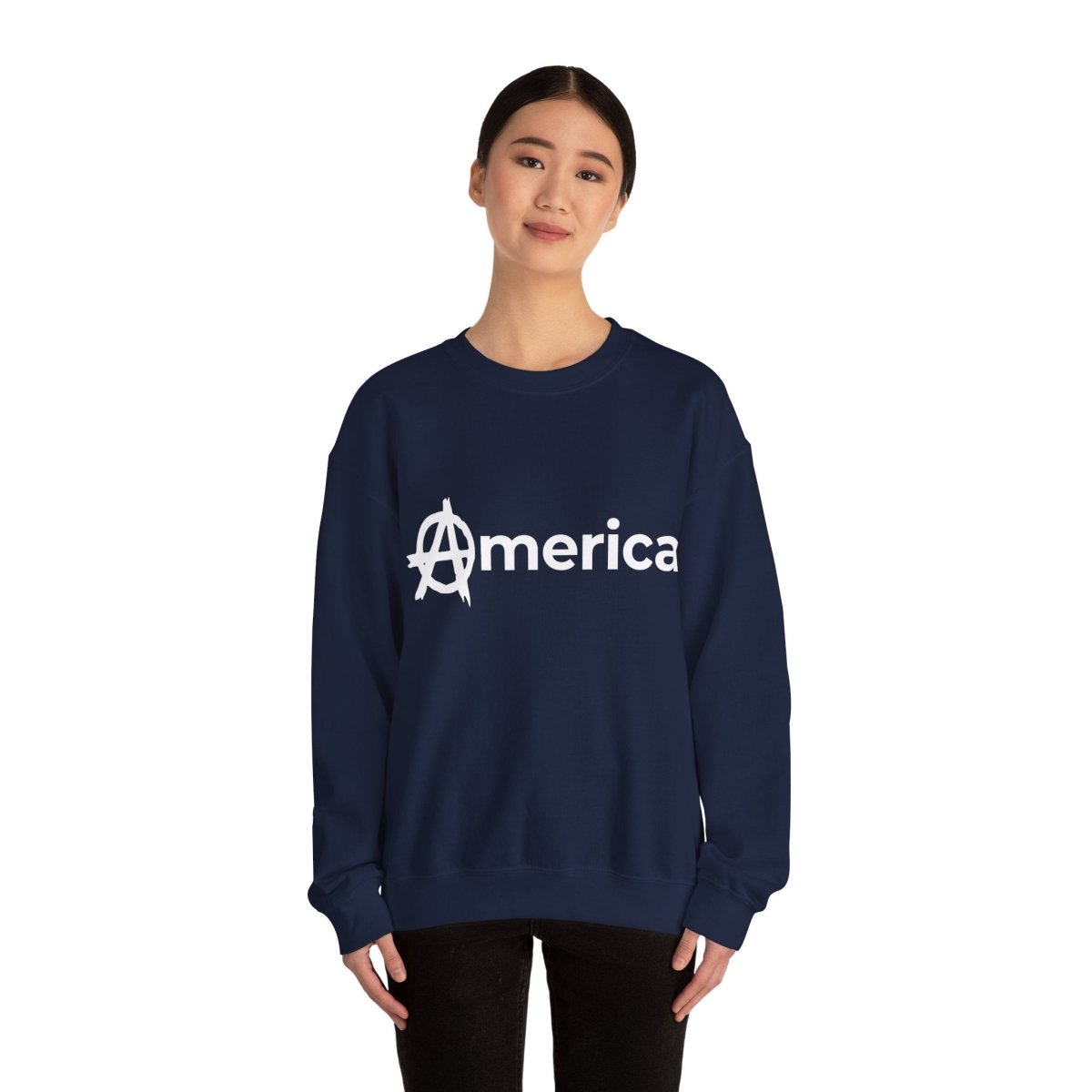 Free Oppression - Sweatshirt - America (Anarchy A) – Anti - Authoritarian Protest Sweatshirt