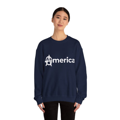 Free Oppression - Sweatshirt - America (Anarchy A) – Anti - Authoritarian Protest Sweatshirt