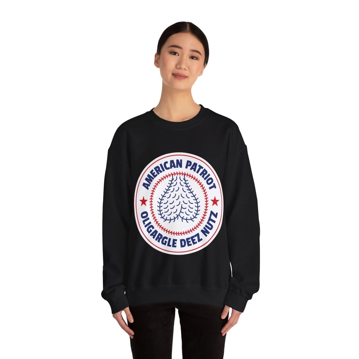 Free Oppression - Sweatshirt - American Patriot Oligargle Deez Nutz – Anti - Oligarchy Satire Sweatshirt