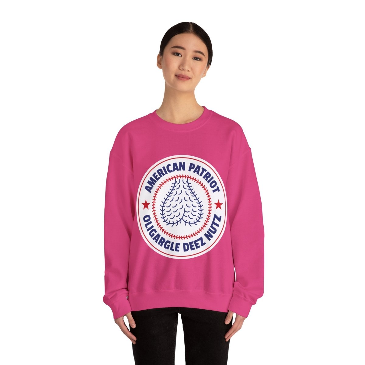 Free Oppression - Sweatshirt - American Patriot Oligargle Deez Nutz – Anti - Oligarchy Satire Sweatshirt