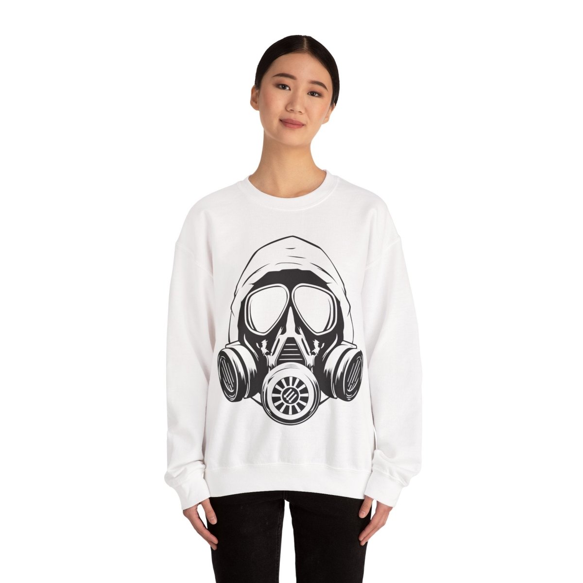 Free Oppression - Sweatshirt - Antifa Gasmask Three Arrows – Anti - Fascist Resistance Sweatshirt