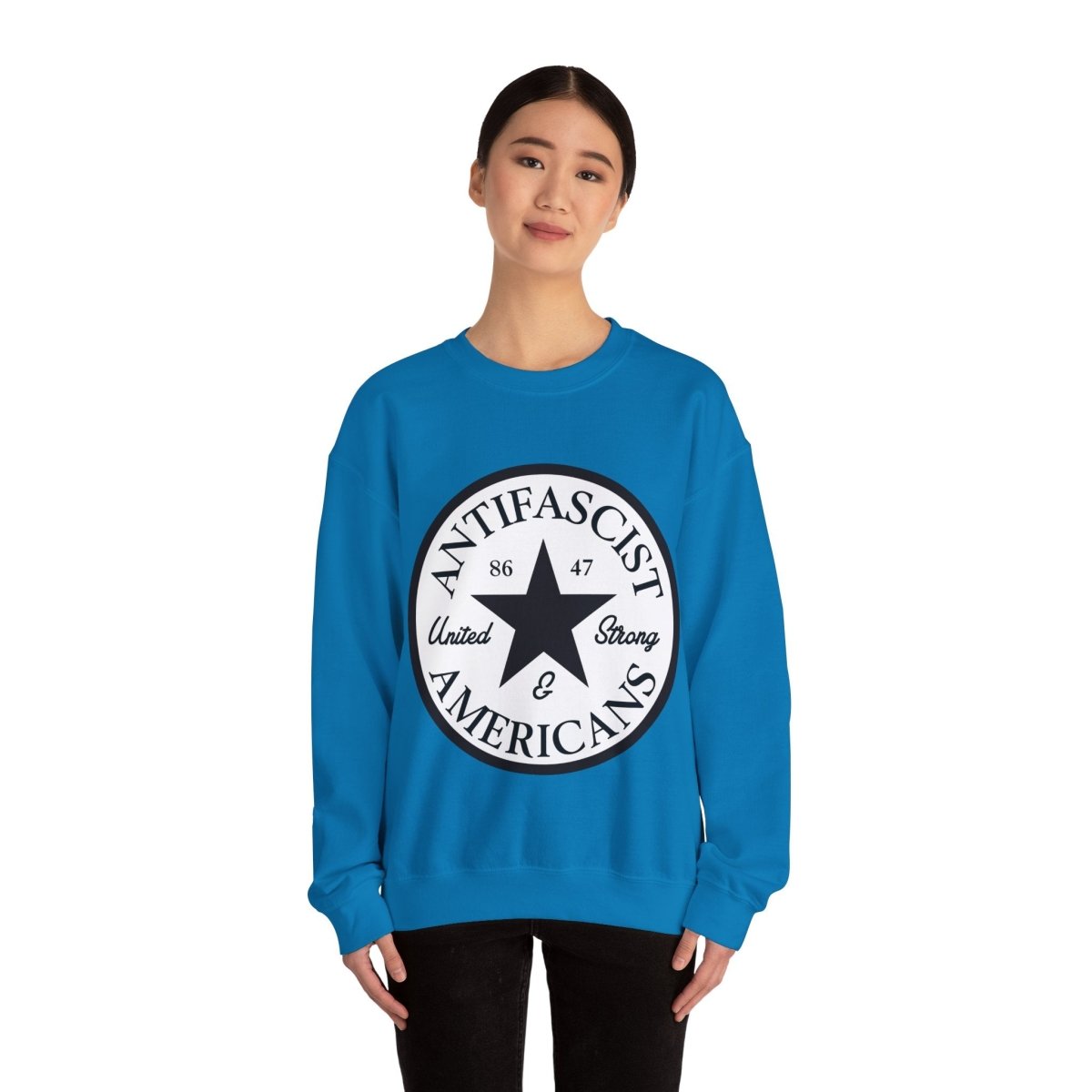 Free Oppression - Sweatshirt - Antifascist Americans — United & Strong Sweatshirt