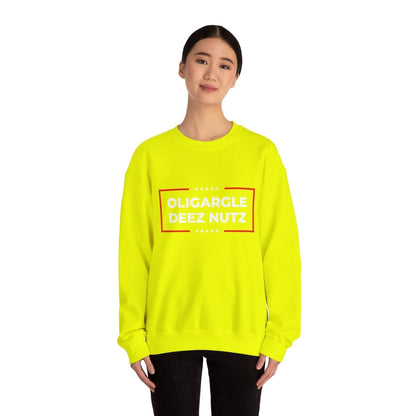 Free Oppression - Sweatshirt - Oligargle Deez Nutz – Anti - Oligarchy Satire Sweatshirt