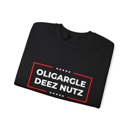 Free Oppression - Sweatshirt - Oligargle Deez Nutz – Anti - Oligarchy Satire Sweatshirt