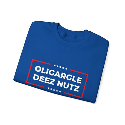 Free Oppression - Sweatshirt - Oligargle Deez Nutz – Anti - Oligarchy Satire Sweatshirt