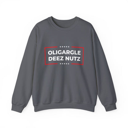 Free Oppression - Sweatshirt - Oligargle Deez Nutz – Anti - Oligarchy Satire Sweatshirt