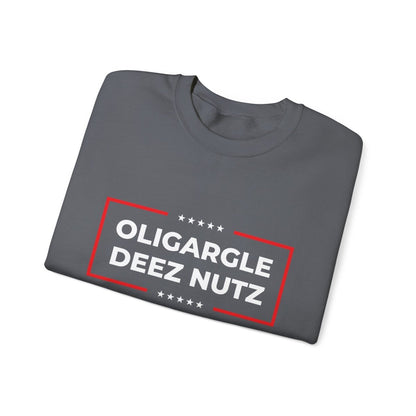 Free Oppression - Sweatshirt - Oligargle Deez Nutz – Anti - Oligarchy Satire Sweatshirt