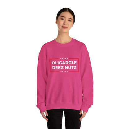 Free Oppression - Sweatshirt - Oligargle Deez Nutz – Anti - Oligarchy Satire Sweatshirt