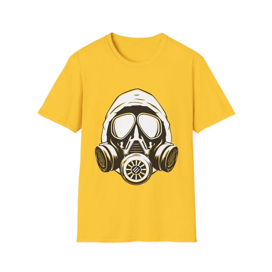 Free Oppression - T-Shirt - Hooded Antifa Gasmask Three Arrows T-shirt