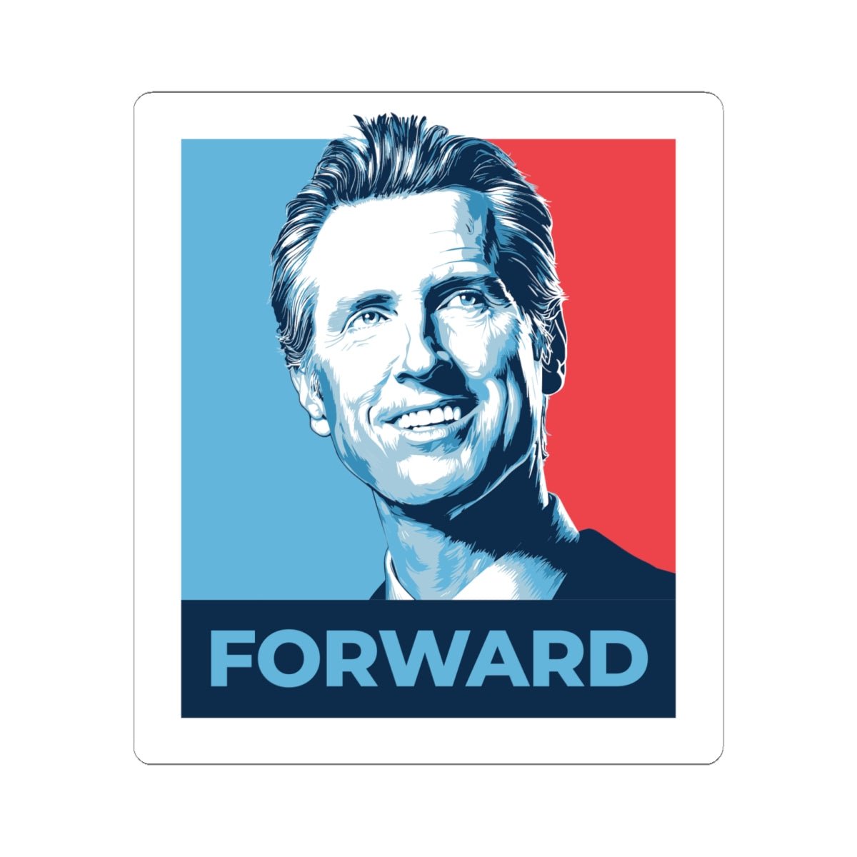 Free Oppression - Kiss - Cut Sticker - Gavin Newsom Forward – Kiss - Cut Sticker