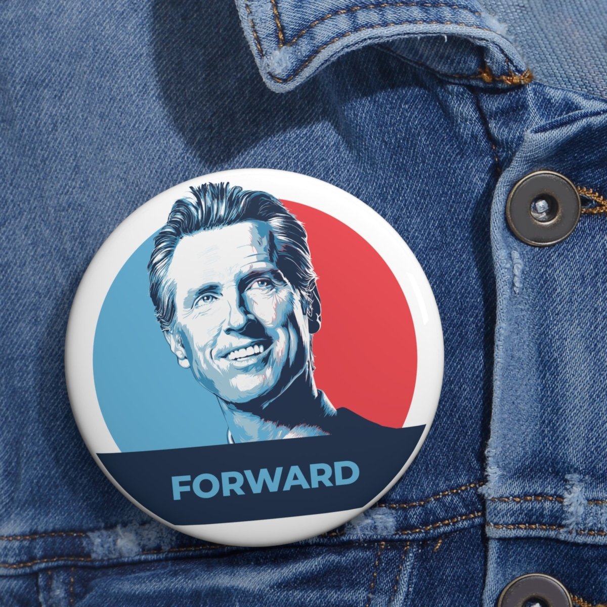 Free Oppression - Accessories - Gavin Newsom Forward - Pin Button