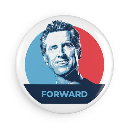 Free Oppression - Home Decor - Gavin Newsom Forward - Round Button Magnet