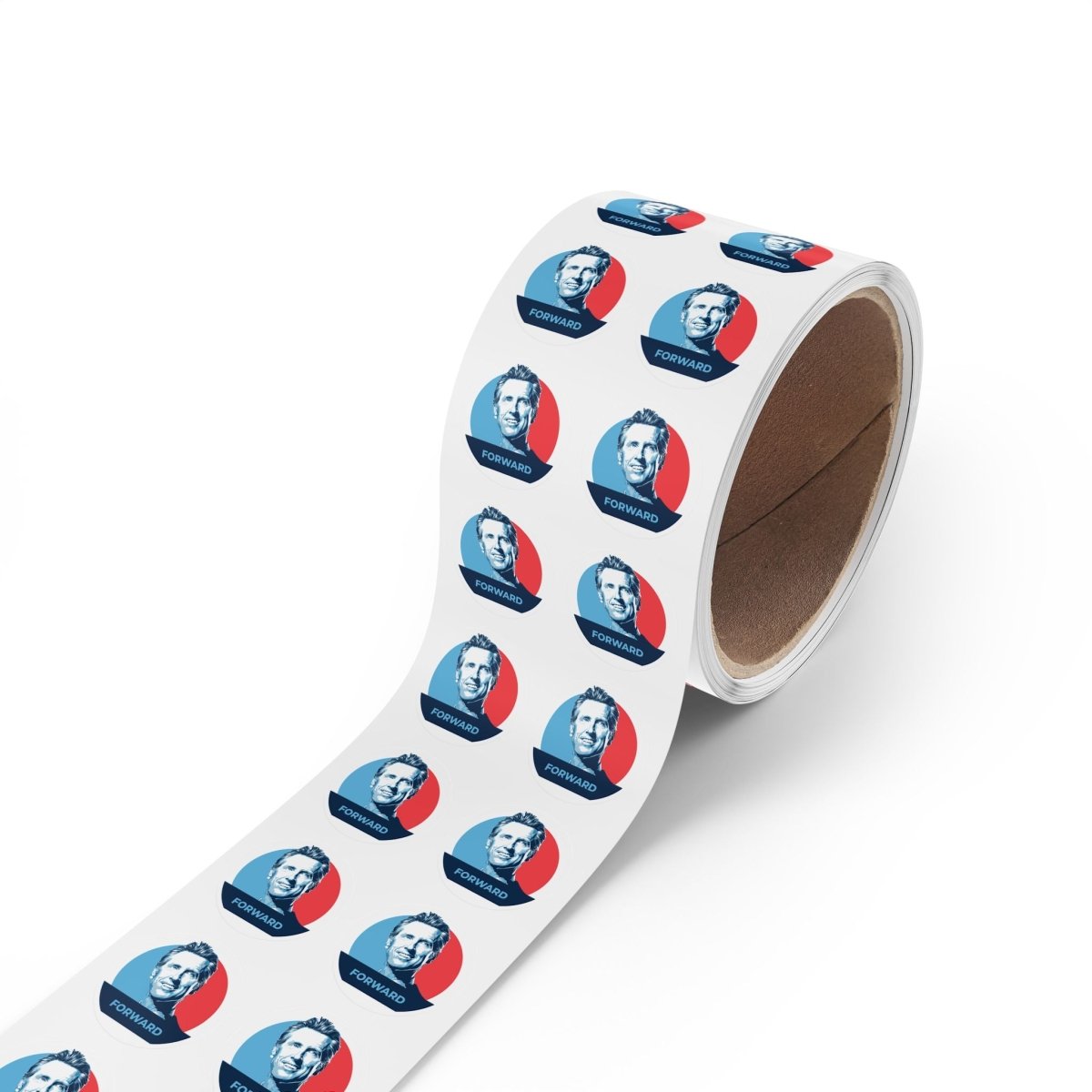 Free Oppression - Sticker Roll - Gavin Newsom "Forward" - Round Vinyl Sticker Label Rolls - Anti Trump Protest "No Kings" Antifascist Decals