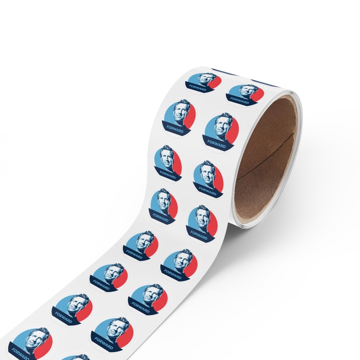 Free Oppression - Sticker Roll - Gavin Newsom "Forward" - Round Vinyl Sticker Label Rolls - Anti Trump Protest "No Kings" Antifascist Decals